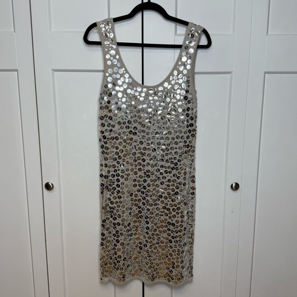 Worthington Silver Sequin Tank Dress – Size Small